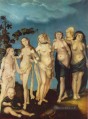 Die sieben Lebensalter der Frau Renaissance Nacktheit Maler Hans Baldung